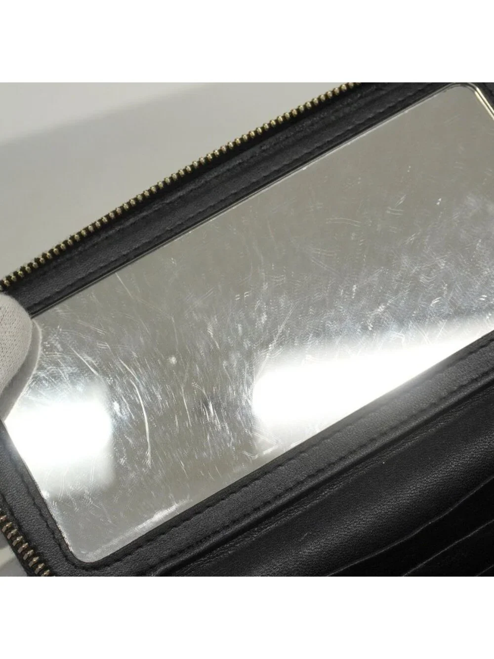 Chanel Vanity Bag Quilted Lambskin Black Champagne Gold